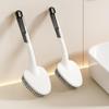 Hard Bristle Cleaner with Humanized Wood Handle for Bathrooms and Showers