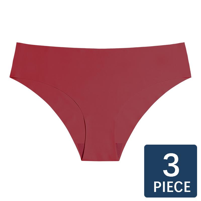 Flarixa 3 шт., бесшовные женские трусики из ледяного шелка, стринги, дышащие удобные женские трусы с низкой талией, женское сексуальное женское белье