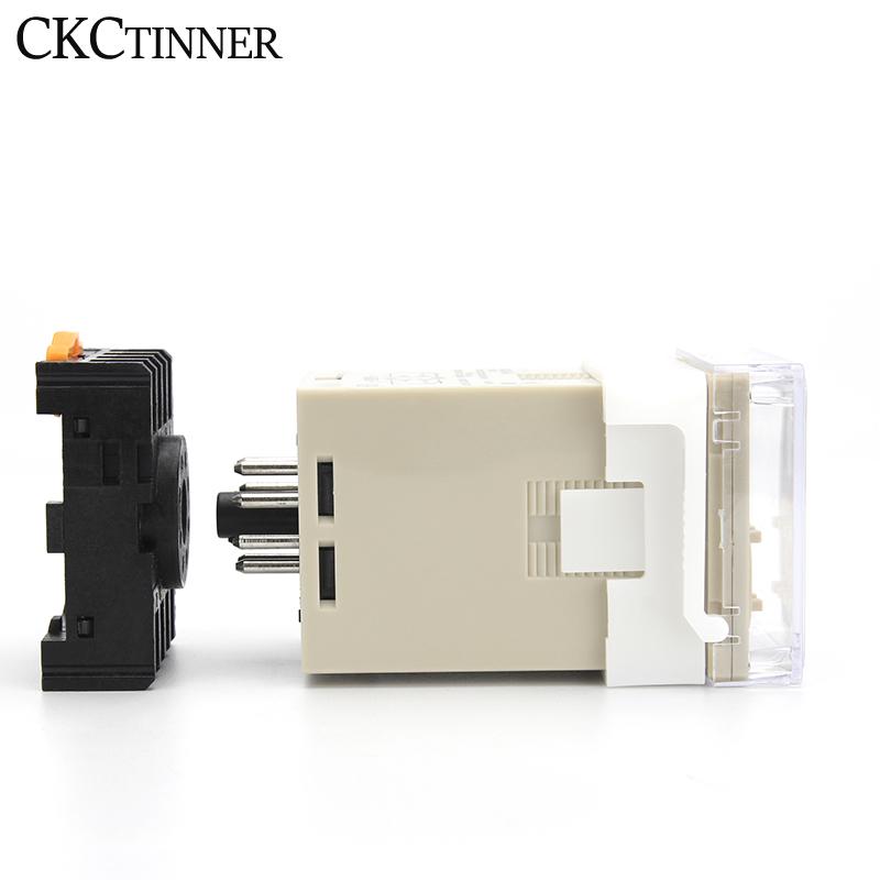 H3CA-8 Time relay delay timer 0.1S-9990hPin Timer industrial household Digital solid state timer3