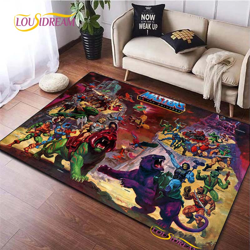 He-man masters Cartoon Carpet for Living Room Bedroom Rug Kitchen Kids Door Unslip Floor Mat Birthday gift photography props Rug