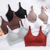 Japanese Teddy Bear Rib Wrap Bra Beautiful Back Anti Glare Adjustable Shoulder Straps Tank Top Underwear Sports Bra for Women