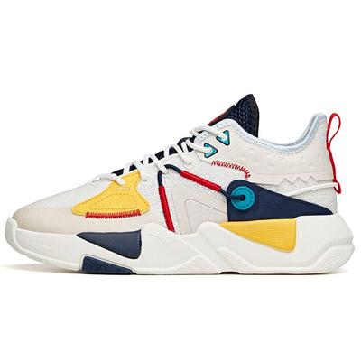 Повседневные нескользящие прочные кроссовки средней высоты женские кроссовки желто-синие 122138084-3