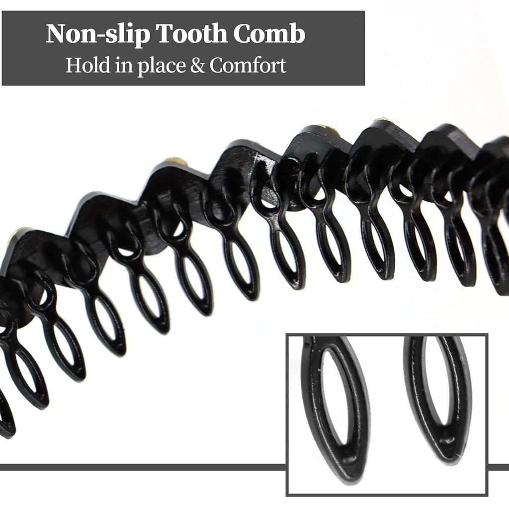 ZOCONE Заколки-ободки со стразами-волнами, 5 шт. Пластиковые ободки-гребни, Кристальные петли для волос, Нескользящие волнистые ободки для женщин и девочек