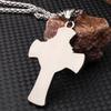 Vintage Stainless Steel Cross Necklace Pendant Portrait Titanium Steel Jewelry Hip Hop Style