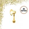 KODY PIERCING Пирсинг брови топором из 18-каратного золота с шариком - качественный пирсинг