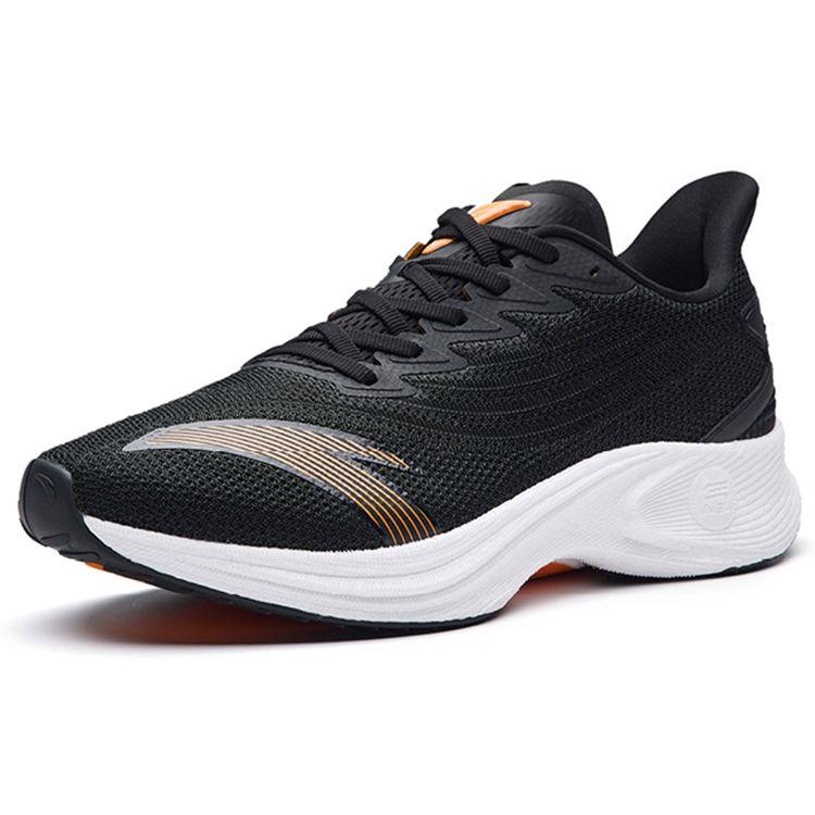 Anta Mach 2.0 Дышащие легкие кроссовки с низким верхом для бега мужские кроссовки черные оранжевые 112235583-1