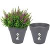 ELHO Set of 2 Round Flower Pots Loft Urban - 19 L - Ø 28.5 X H 26 Cm - Black
