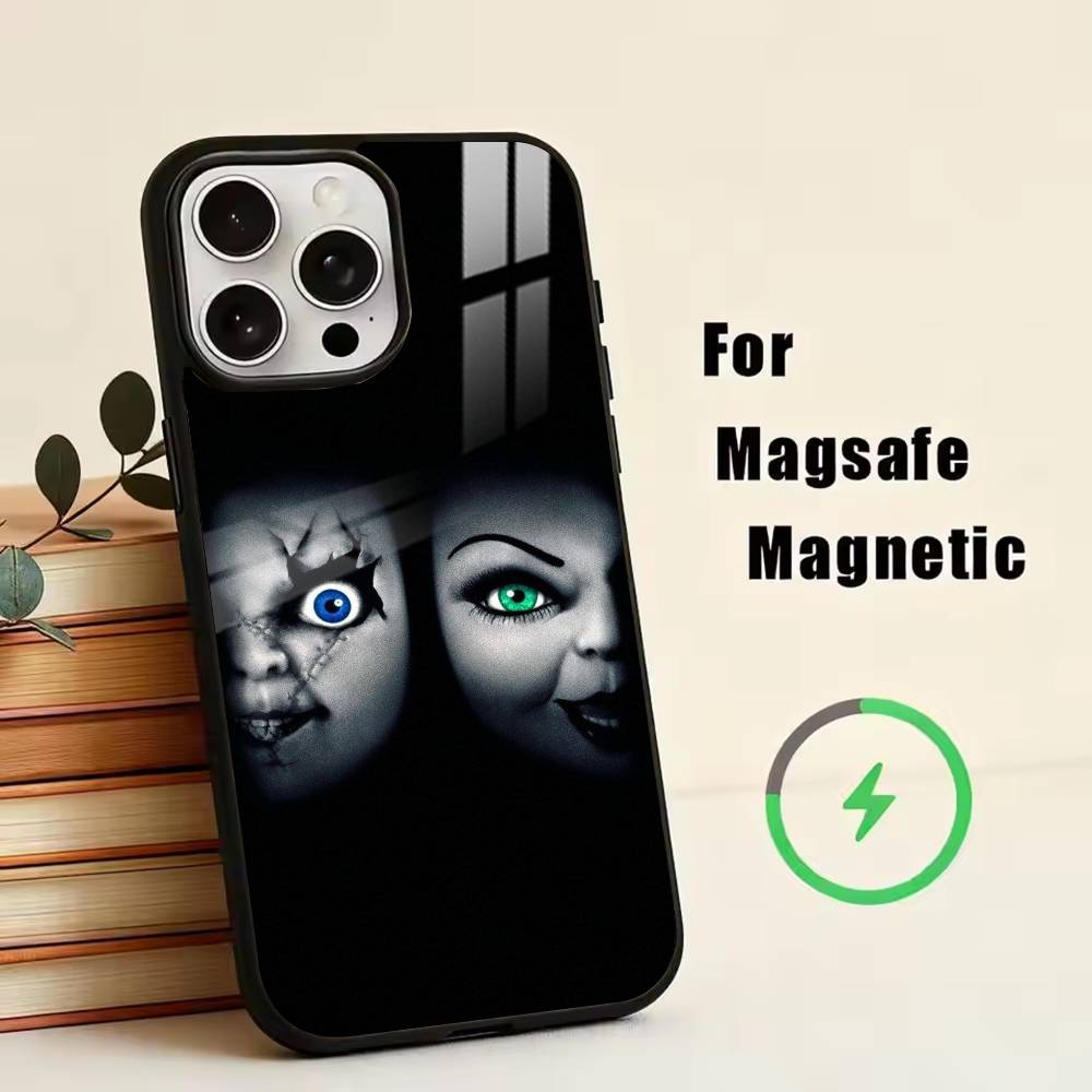 Страшная кукла Чаки Чехол для телефона Для iPhone 17, 16, 15, 14, 13, 12, 11 Plus, Pro Магнитный Для Magsafe Беспроводная зарядка