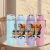 1PC Gamer Skeleton Gaming Chair Print 750ml Color Plastic Sports Water Bottle Leakproof Flip Straw Lid Suitable for Sports Office Home Use