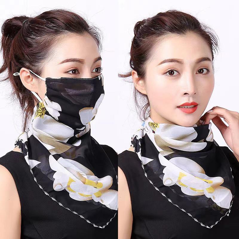 1 шт. Женская солнцезащитная маска из шифона, шейный гетр, шифон, дышащий