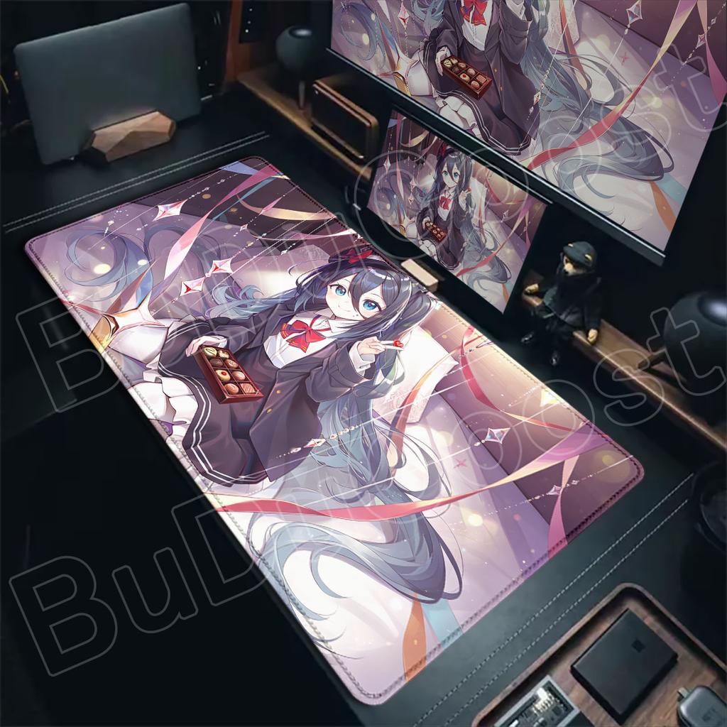 Non-slip Large E-sport Game Keyboard Mat Hot Game Blue Archive Kawaii Girl Tendou Alice Mousepad PC Office Accessories 900X400mm