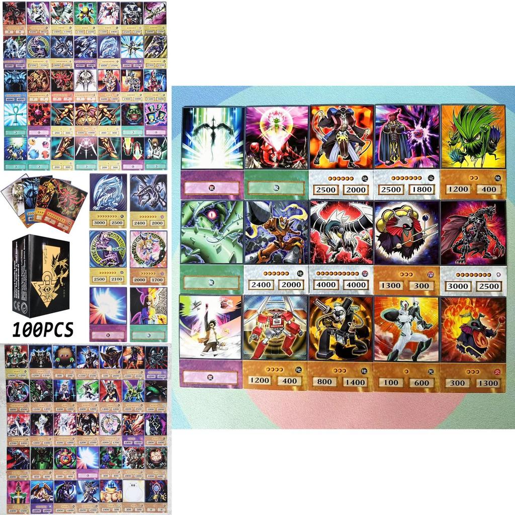 Набор самодельных карт Yu-gi-oh Потрясающий Белоглазый Дракон Темный Маг 100 карт