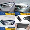 For Mercedes Benz GLA/GLB/GLC/GLK/GLE/GLS Pre-Cut TPU Headlight PPF Smoke Black High Gloss Anti-Scratch Protective Vinyl Wrap