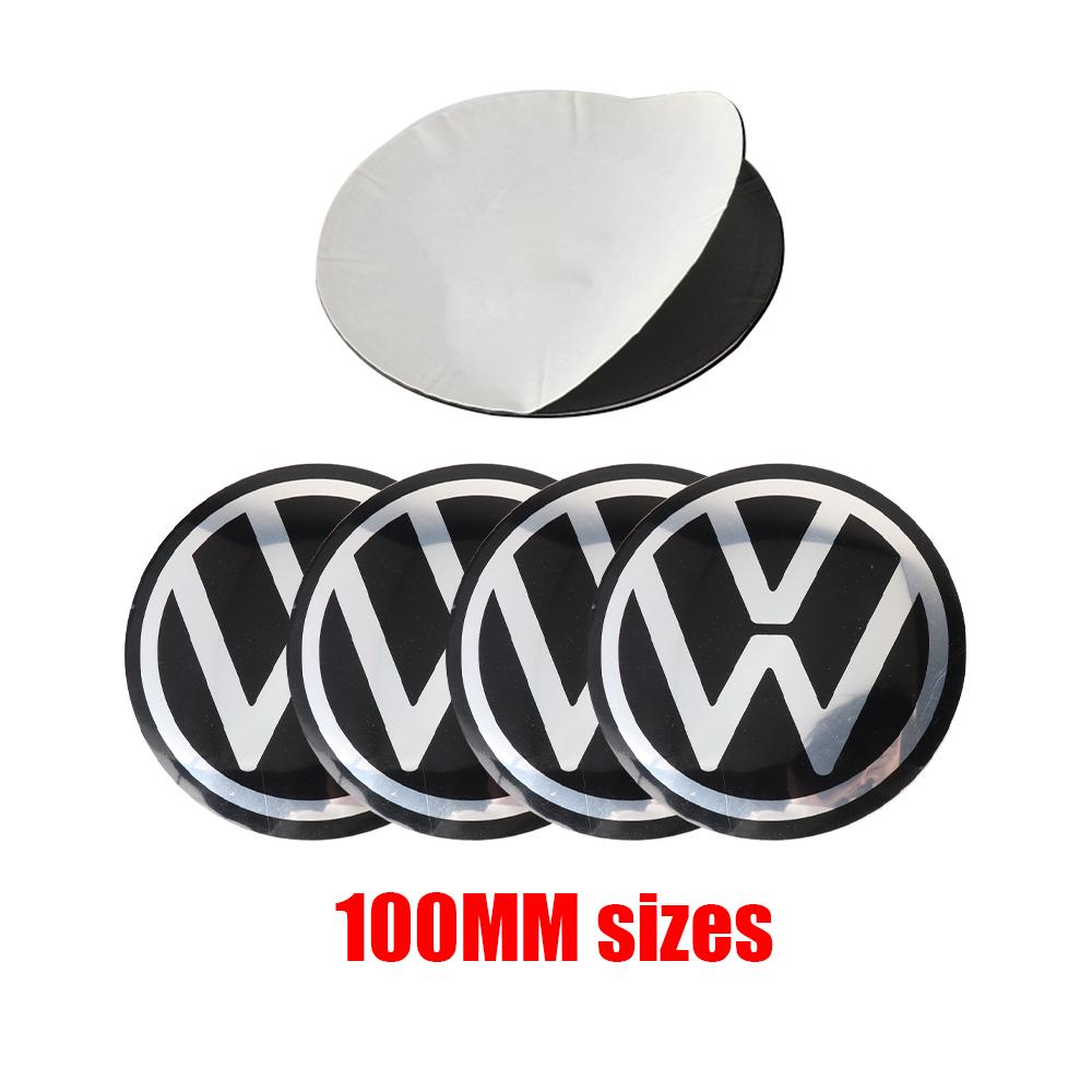 VEMZG1 70/80/90/100/120MM Car Wheel Center Caps Hubcap Sticker Decoration Accessories For VW GTI Golf8 Polo Passat Mk6 MK7 Tiguan R32 R