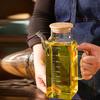 Kitchen Large Capacity Oil Bottle Soy Sauce Seasoning Bottle High Temperature Resistant Material With Bamboo Cover