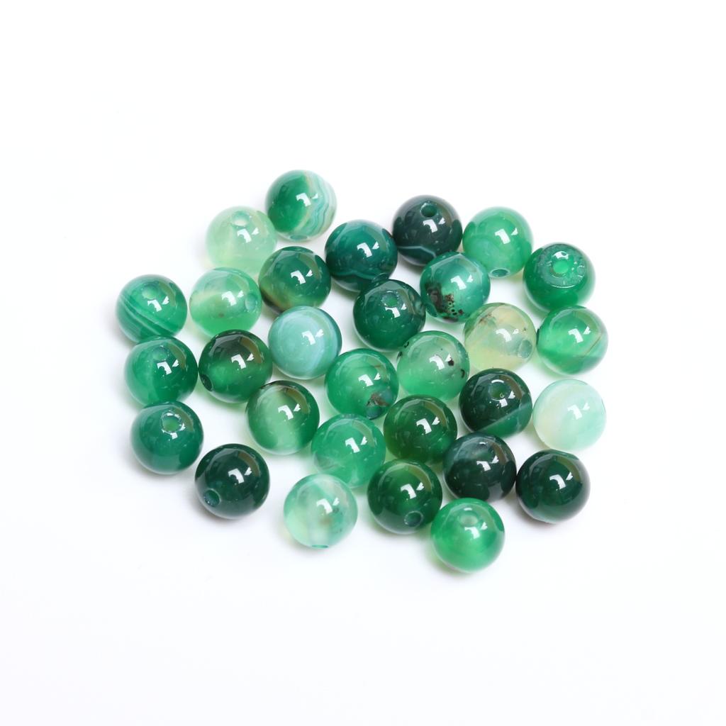 Accessory For Jewelry DIY Stone Stripe Agates Fashion Beads 4/6/8/10/12mm Spacer Beads Mobile Phone Chain 40/30/20/5Pcs Jewelry Making Beads