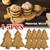 Wooden Christmas Dish Charcuterie Restaurant Dessert Board Christmas Tree Tray Plate for Food Appetizers Desserts Snacks Sushi