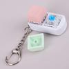Keyboard Fidget Toy Fidget Clicker 2 Keys Stress Relief Button Key Switch Keychain Shaft Tester Relief Stress Gifts for Adults