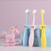 Детская зубная щетка с мультяшным котом, супер мягкая щетина, инструменты для ухода за здоровьем, детская отбеливающая зубная щетка для детей, аксессуары для тренировок