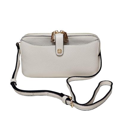 Pisoraro Кошелек-сумка через плечо с отделением для смартфона, Crossbody, Цвет: Слоновая кость, Многофункциональная, PR184 IVORY