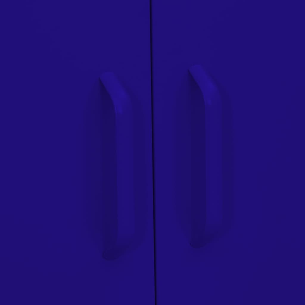 Storage Cabinet Navy Blue 80 x 35 x 101.5 cm Steel