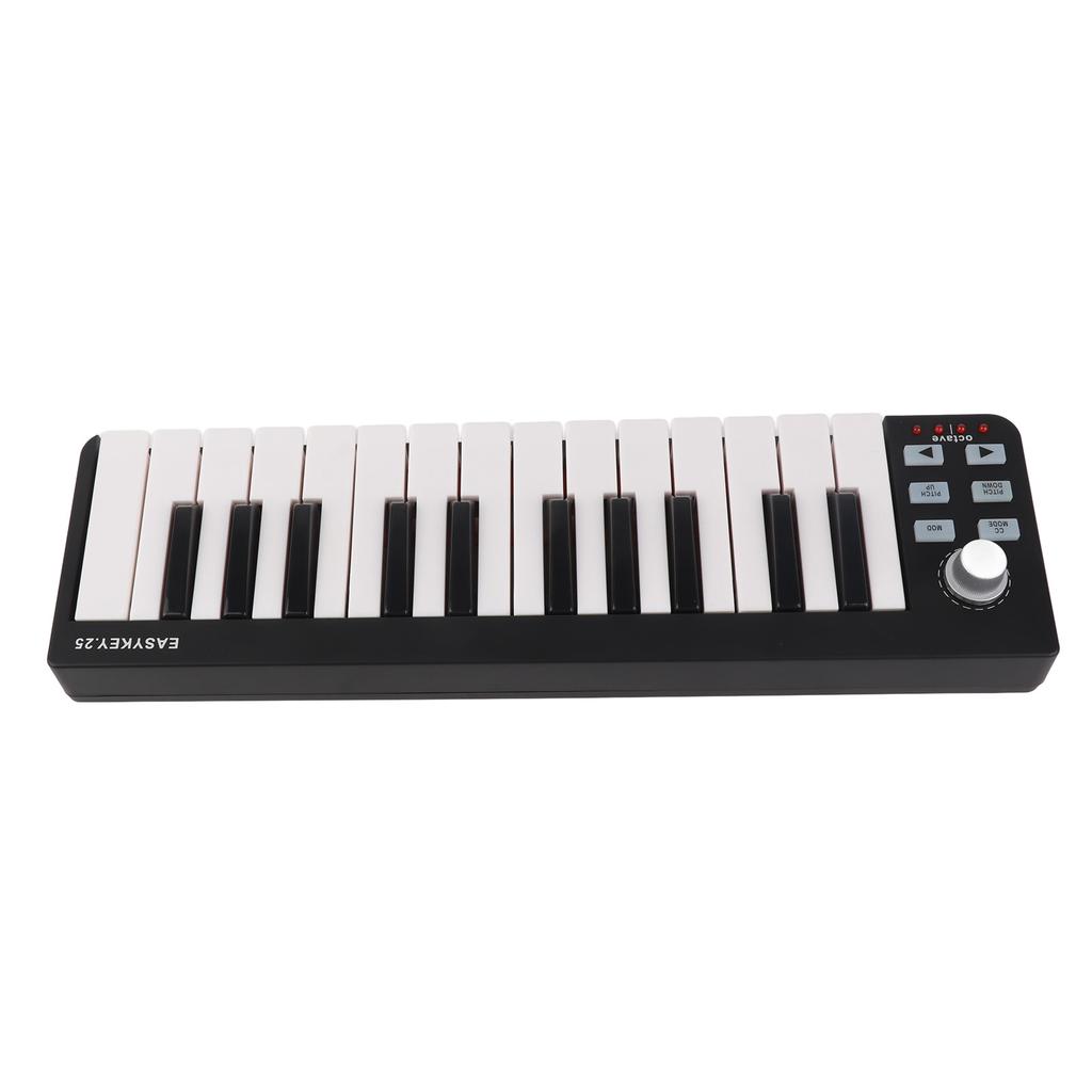 Portable MIDI Keyboard Controller Mini 25 Key USB MIDI Controller for Win 11 10 8 7 for Vista for OS X