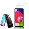 UltraSlim Silicone Gel Case - VCOMP - Samsung Galaxy A52S 5G - Transparent - 2x Tempered Glass Films