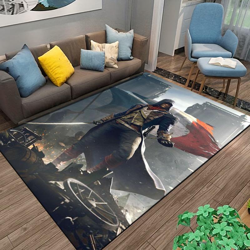 Ковер с узором Assassin's Creed, 15 размеров, для гостиной, коврик для ванной, креативный коврик-дверной коврик для спальни alfombra