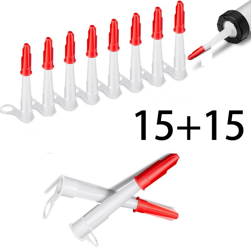 1 Набор Насадок для Пистолета для Герметика Колпачок Красный Колпачок для Экономии Герметика Наконечник для Стекольного Клея Уплотнительная Крышка Защитная Крышка для Горловины Клея
