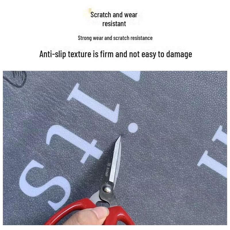 Waterproof and UV-resistant Balcony Floor Mat, Full-coverage Bay Window Mat, Scrub-friendly Entrance Carpet, Wash-free PVC Mat.