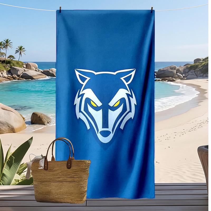 Warrington Wolves Print Beach Towel Soft Portable Quick?dry Towel For Pool Summer Vacation Outdoor Sport