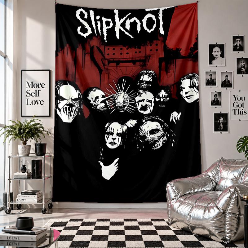 Настенный гобеленИскусство Slipknot Подвесная ткань Декоративное фоновое покрытие для украшения комнаты