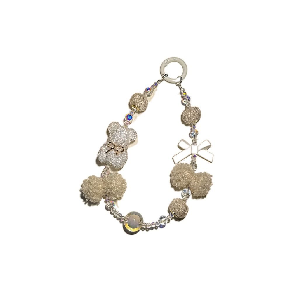 Бусины Медведь Телефон Шнур Y2k Сумка Подвеска Подвесной Роскошный Автомобиль Брелок Сумка Декор