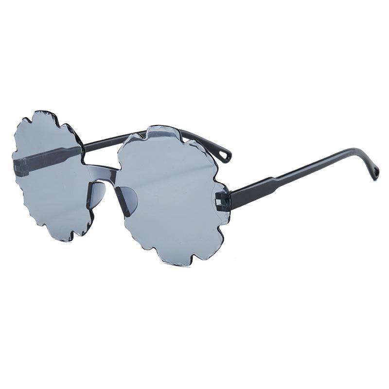 Роскошные круглые детские солнцезащитные очки без оправы, солнцезащитные очки для мальчиков и девочек, винтажные солнцезащитные очки в форме цветка, очки, защита от УФ-лучей 400
