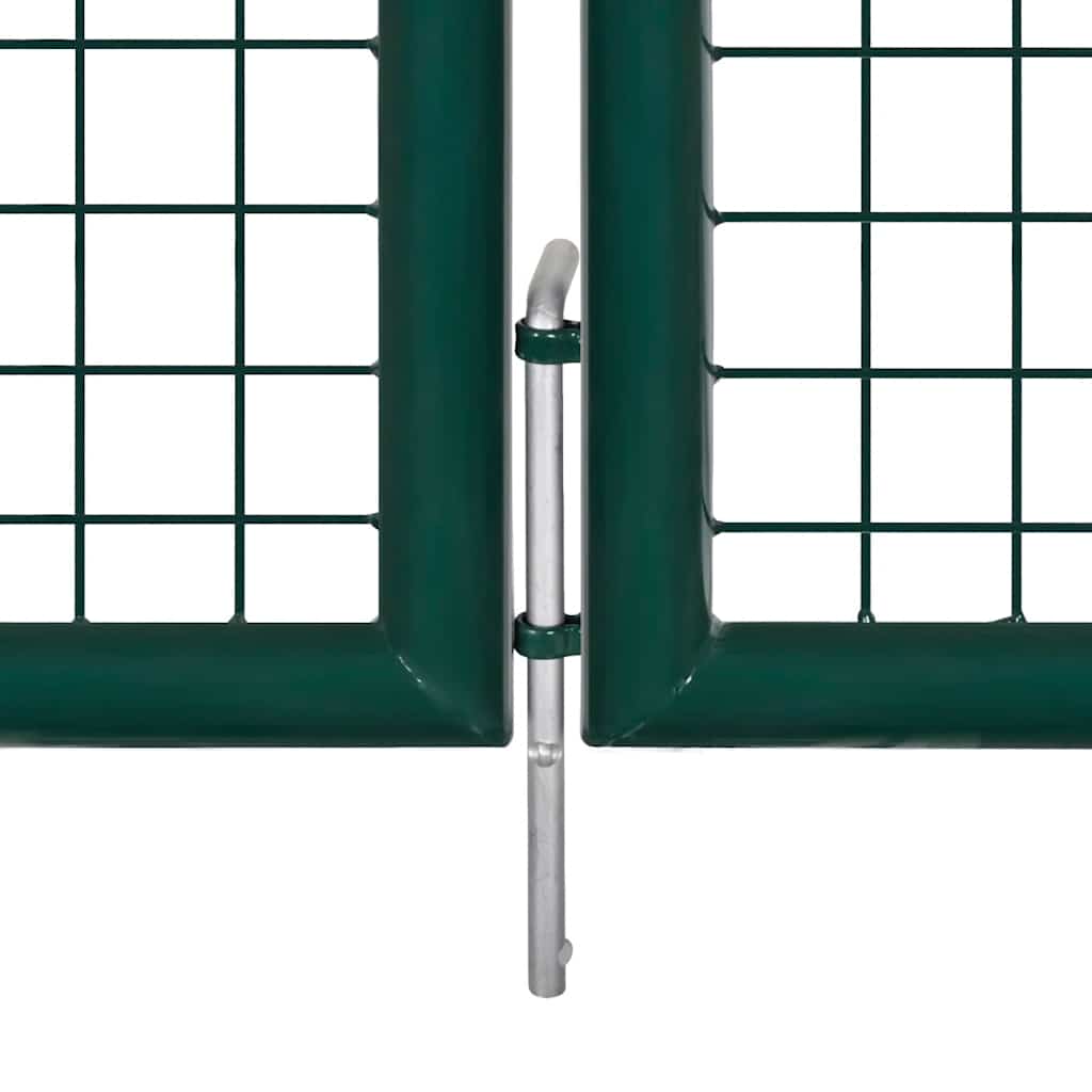 Garden Gate Steel 300x125 cm Green