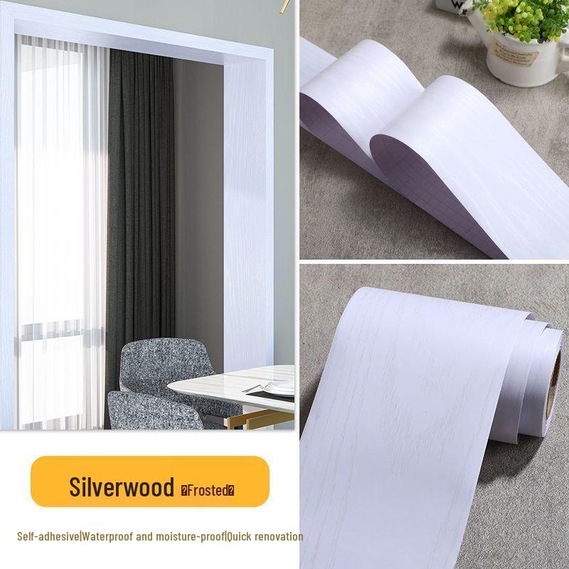 Самоклеящаяся отделочная полоса для ремонта дверной коробки с текстурой дерева