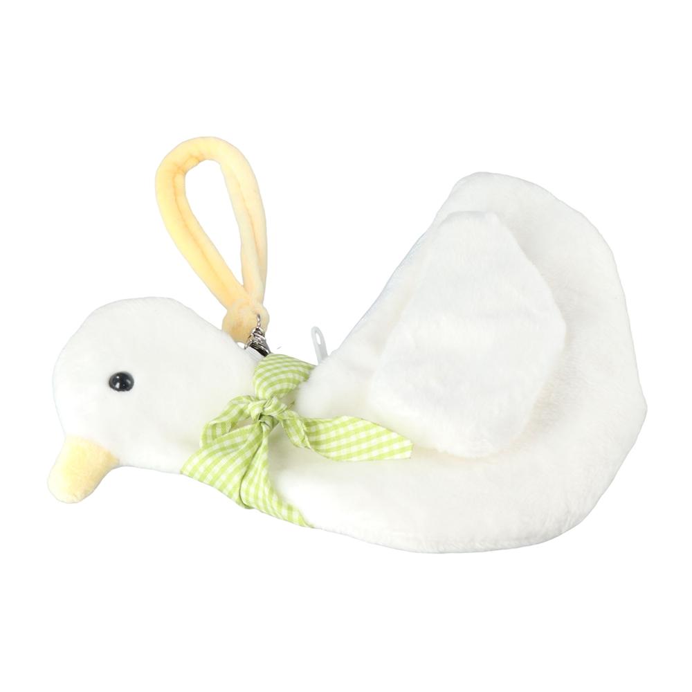Animal Plush Duck Coin Purse Zipper Cartoon Wrist Bag Portable Animal Handbag  Female/Children