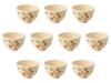 Set of 10 Ninsei Flower Shippo Matcha Bowls X Matcha Bowls Setomonohonpo [12 7.5cm]
