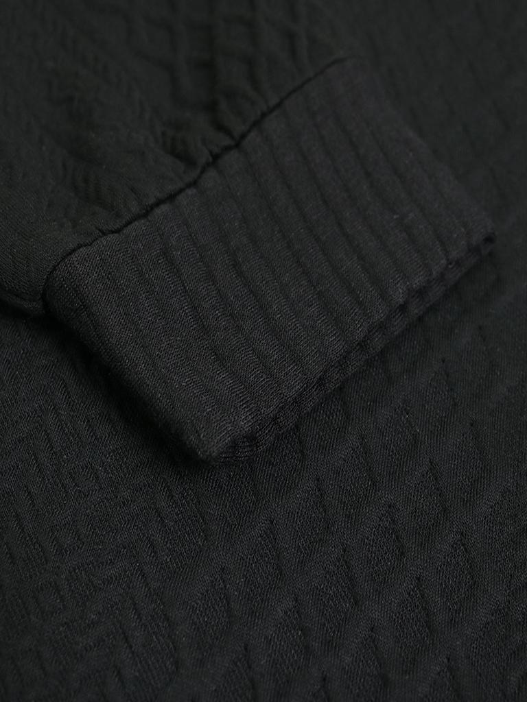 Мужской модный джемпер облегающего кроя с жаккардовым узором - Осенне-зимний свитер с воротником-стойкой и длинным рукавом для бега