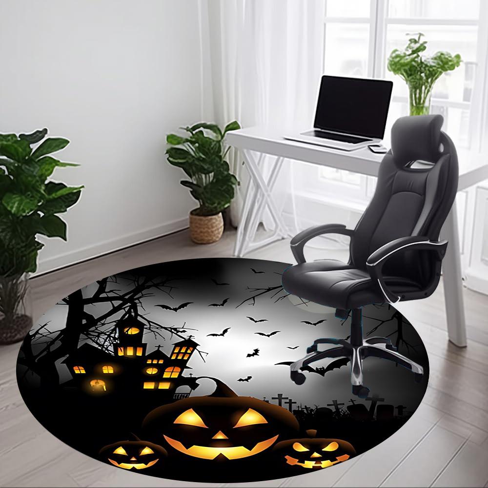 1pc Halloween Decorations Chair Carpet for Office Non-Slip, Machine Washable Rug for Office, Room - Holiday Decor, Machine Made yy251016073