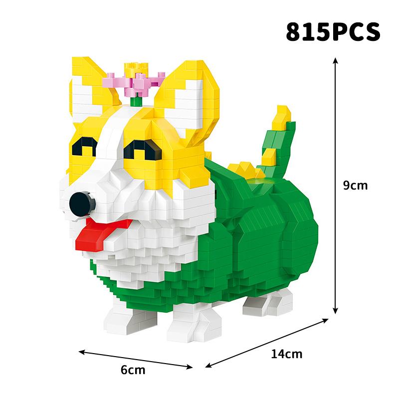 800 + шт. DIY Building Block животное собака мини-конструктор кирпичи собрать кошка 3D украшение для комнаты и офиса подарок на день рождения, Рождество