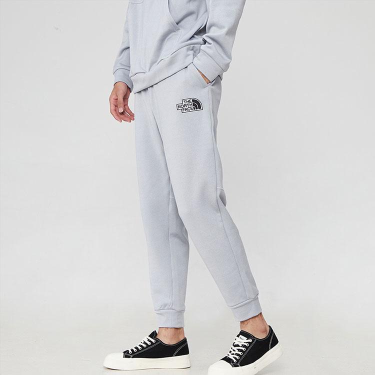 THE NORTH FACE Knitted Sweatpants Men's Gray Thickened Cuffed Pants NF0A5B31-DYX