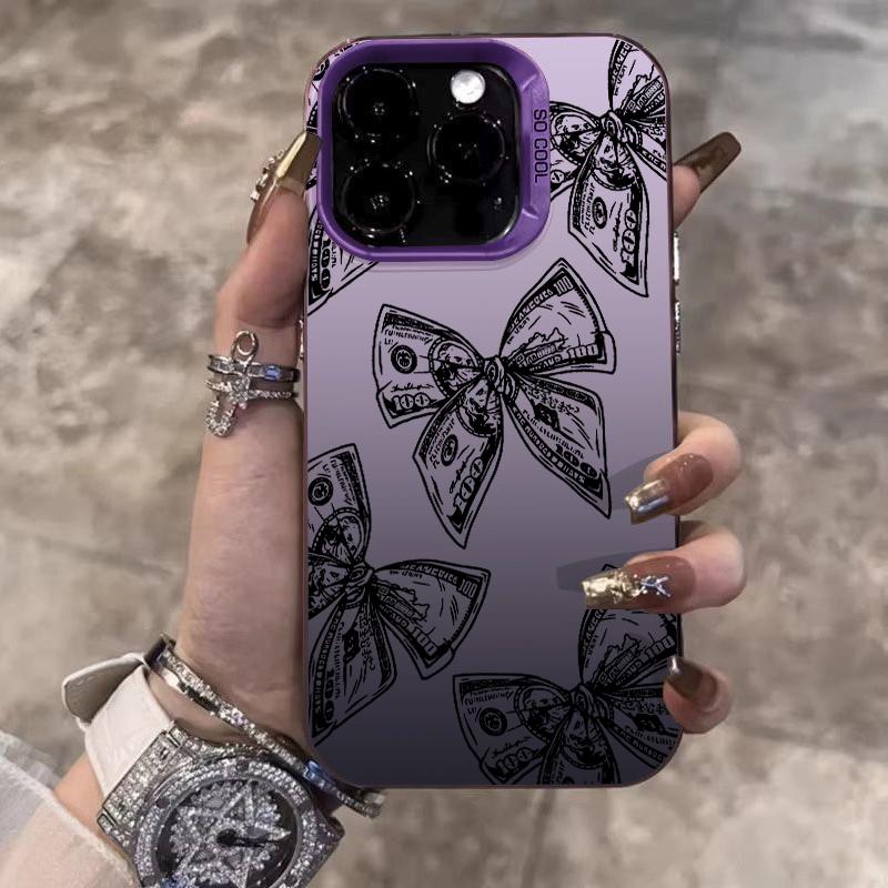Эстетичный Чехол для Телефона с Бантом Для iPhone 17 Air 16 15 13 12 11 Pro Max Pro Plus Защитный Чехол Funda с Защитой от Царапин