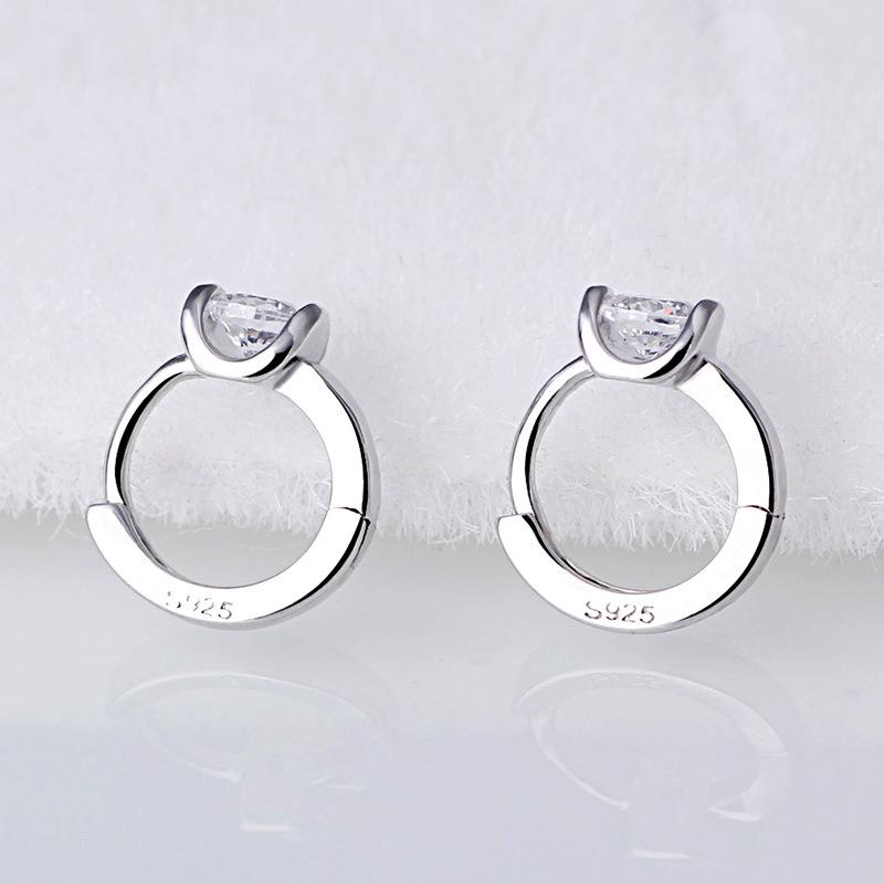 Женские корейские модные противоаллергенные 925 посеребренные мини-милые простые серьги-кольца, женские украшения для ушей, серьги, подарки на Рождество
