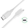 Câble USB-C vers USB-C Compatible avec iPhone 17 Pro, iPhone 17 Pro Max, iPhone 16, iPhone 16e - Blanc 1M