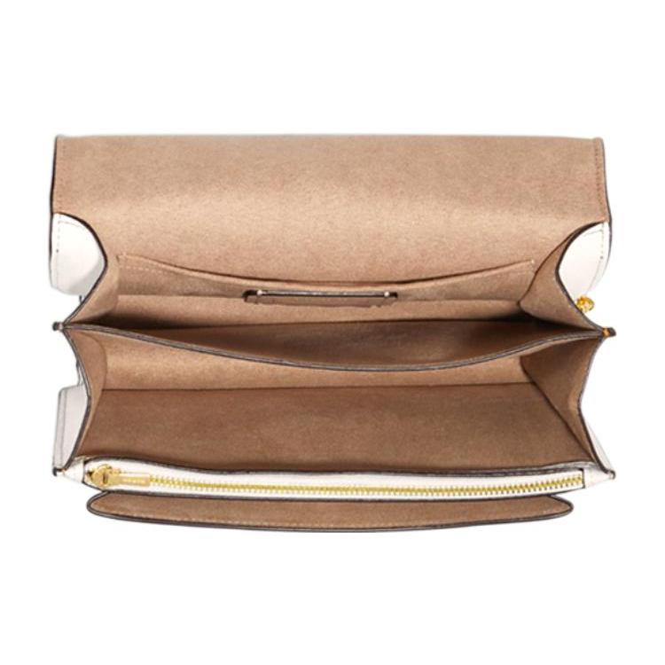 New COACH Klare Canvas With Leather Small Square Bag Trunk Bag Shoulder Bag Crossbody Bag Small Size Women's Glacier White CH515-IMRFI