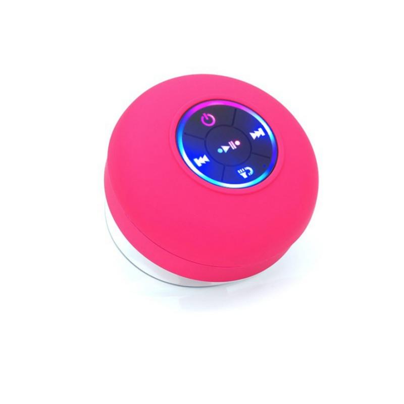 Мини Bluetooth-колонка на присоске, водонепроницаемый микрофон hands-free для ванных комнат, бассейнов и пляжей
