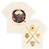 Japanese Game Ghost of Yotei Graphic pure cotton mens shirt ukiyoe style ONeck Short Sleeve womens fashion Tshirt