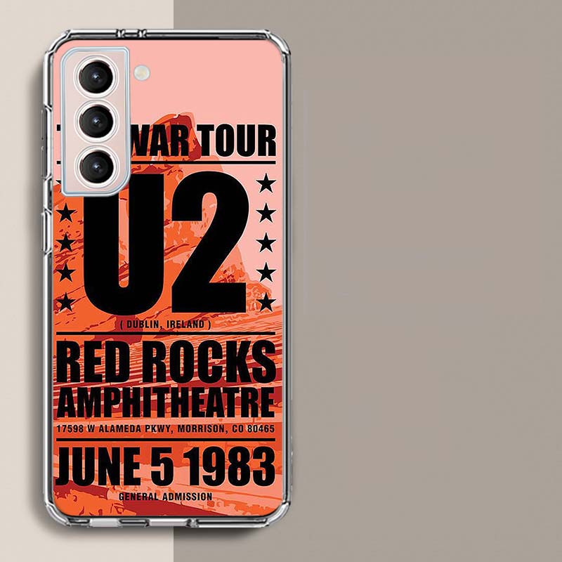 Чехол для телефона Band U2 для Samsung A16 A26 A36 A56 A17 A15 A25 A35 A55 A14 A24 A34 A54 A04S A05S Galaxy Note 20 10 9 8 A9 A8 A7 A6 C