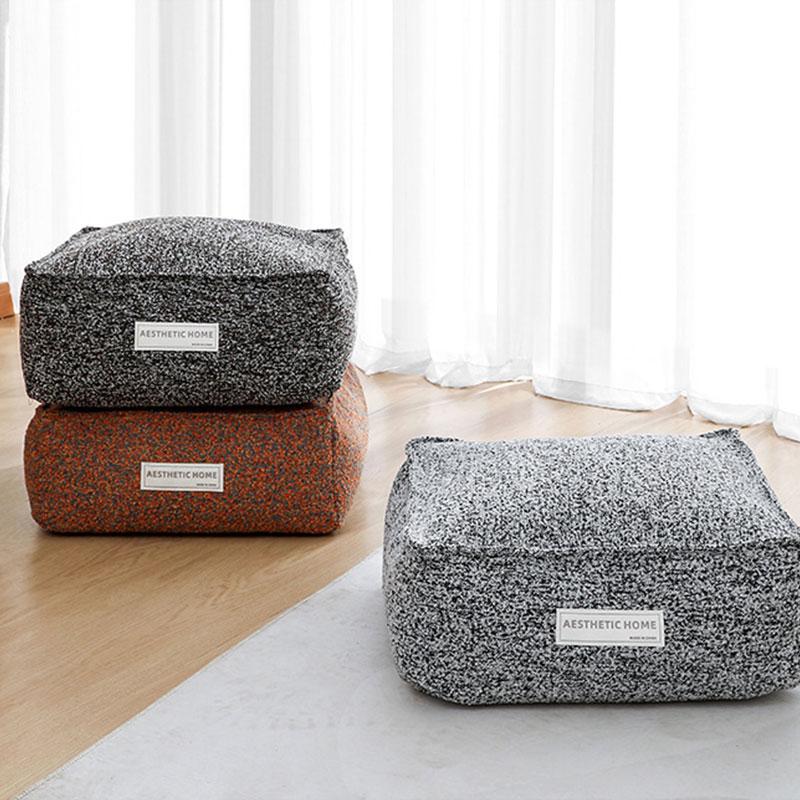 Unstuffed Japanese Style Futon Lazy Floor Seat Cushion Cover Pouf Cover Meditation Yoga Cushion Home Bedroom Decor Floor Tatami